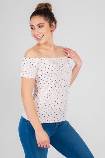 Santory Playera con full print floral oferta