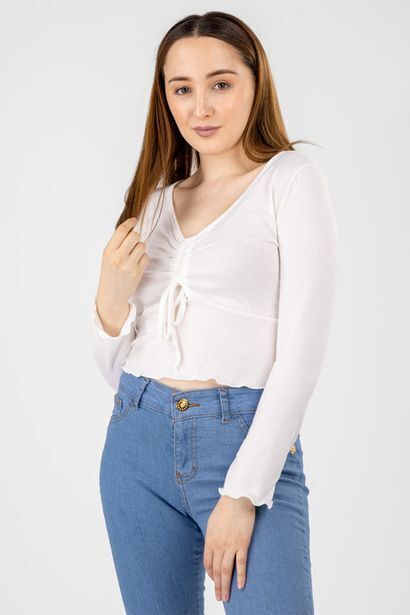 Santory Playera con jareta y festón oferta