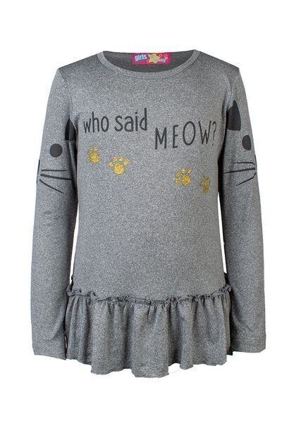 Santory Playera manga larga con olán en ruedo para niña oferta