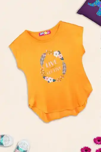 Santory Playera estampada cuello redondo para niña oferta