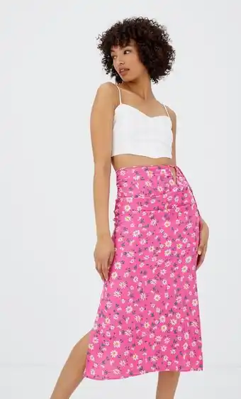 Falda midi estampada