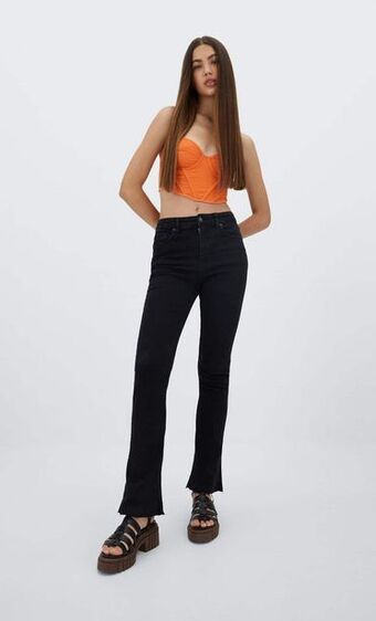 Stradivarius Jeans skinny flare oferta
