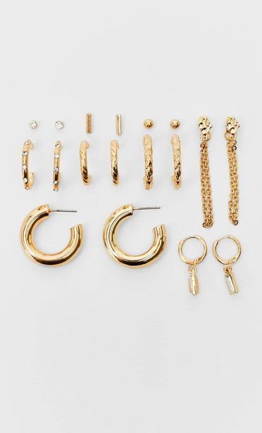 Stradivarius Set 6 aros cristales oferta