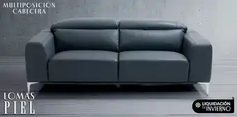 Casa de las Lomas Sofá 3 plazas piel erin gris oferta