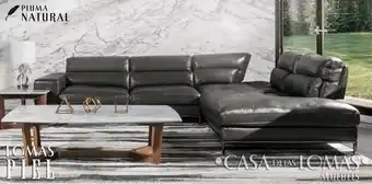 Casa de las Lomas Sala en l de piel derecha kristoffer gris oferta