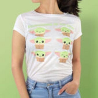 Playera manga corta de star wars, color blanco