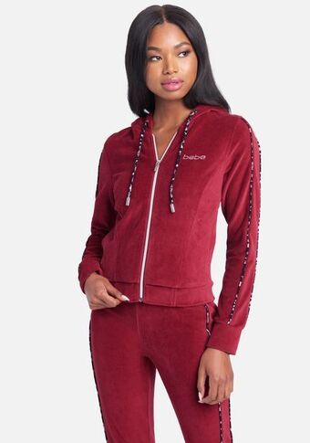 Bebe Bebe logo velour zip up jacket oferta