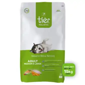 Petco Tïër holistic alimento natural para perro adulto raza mediana/grande receta pollo, 15 kg oferta