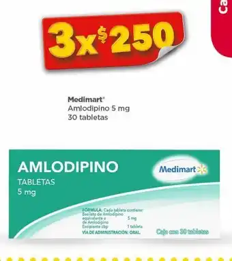 Bodega Aurrerá Amlodipino 5mg 30 tabs oferta