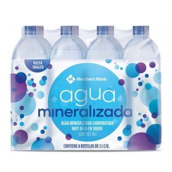 Sam's Club Agua mineralizada member's mark 8 pzas de 2 l c/u oferta