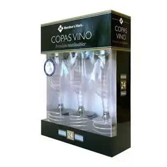 Copas de vino member's mark reutilizables 24 pzas