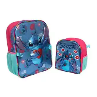 Set de mochila con lonchera ruz stitch azul