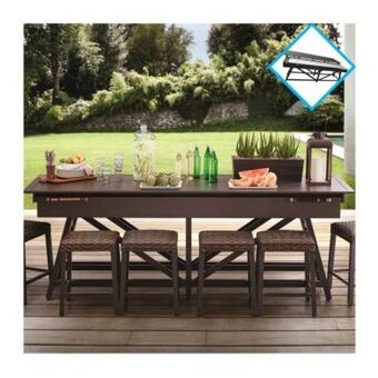 Sam's Club Comedor transformable a mesa de juego member's mark lakemont de 7 pzas oferta