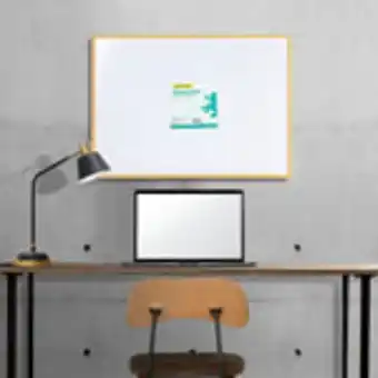 Pizarrón blanco con marco de madera, 50 x 70 cm