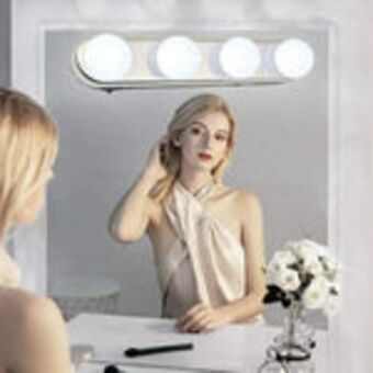 Waldos Luces para espejo maquillaje iluminación tocador led4 focos glow, pega fácil chupón, sin cables (blanco, 4 focos) oferta