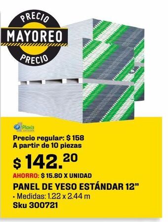 Sodimac Homecenter Panel yeso estandar 1/2" plaka oferta