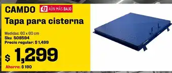 Tapa para cisterna de lamina antiderrapante