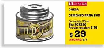 Sodimac Homecenter Cemento para pvc omega pitbull dorado bote 50 ml oferta