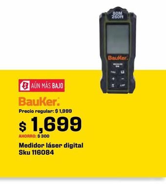 Sodimac Homecenter Medidor digital laser bauker oferta
