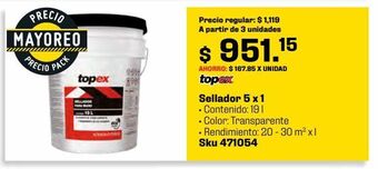 Sodimac Homecenter Sellador 5 x 1 topex 19l oferta