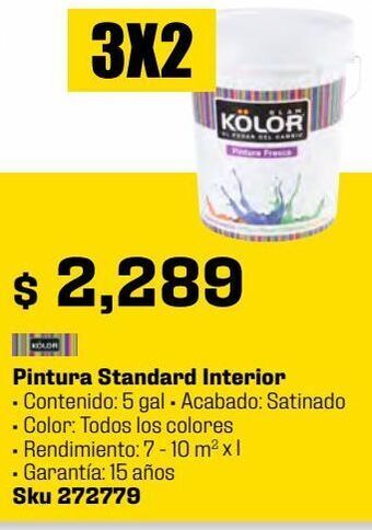 Sodimac Homecenter Pintura standard interior satin blanco 5 gl oferta