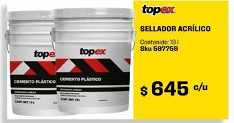 Sodimac Homecenter Topex sellador acrilico19l oferta