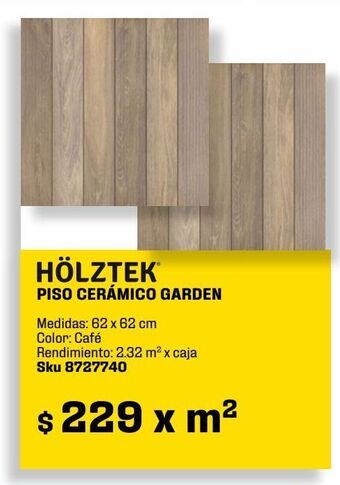 Sodimac Homecenter Piso cerámico garden 62x62 2.32 rst oferta
