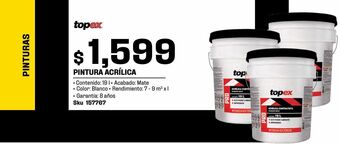 Sodimac Homecenter Pintura acrílica 19 l blanca oferta