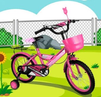 Bicicleta Rodada 16 para Niño, Ruedas de Apoyo, Color Rosa