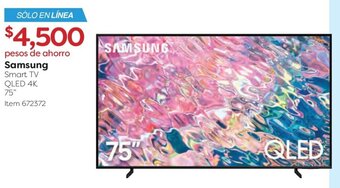 Costco Samsung Smart TV QLED 4K 75" oferta