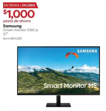 Costco Samsung Smart Monitor 1080p 27" oferta