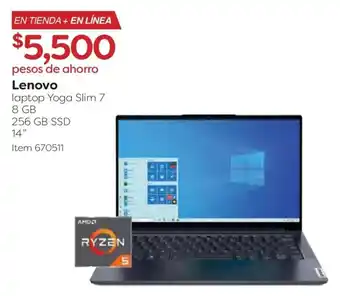 Lenovo Laptop Yoga Slim 7 8GB / 256GB SSD 14"