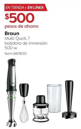 Costco Braun Multi Quick 7 Batidora de Inmersión 500w oferta