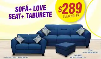 Sofá + Love Seat + Taburete