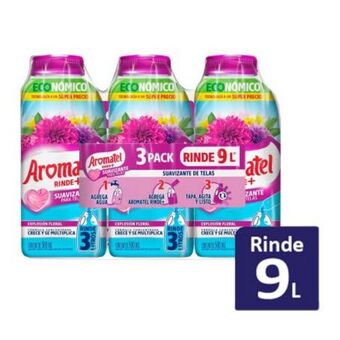 Detergente líquido aromatel rinde+ concentrado 3 pzas de 500 ml c/u