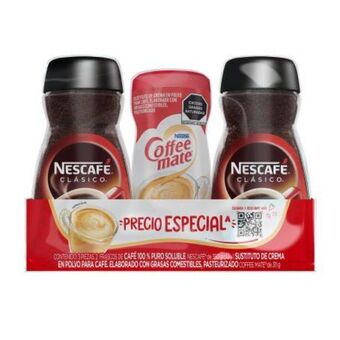 Sam's Club Café soluble nescafé clásico 2 pzas de 350 g + 1 coffee mate de 311 g oferta