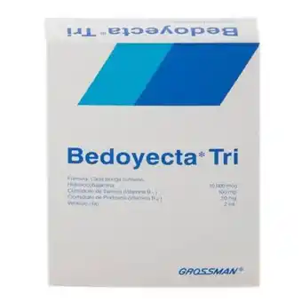 Bedoyecta tri 10000 mcg/100 mg/50 mg/2 ml solución inyectable