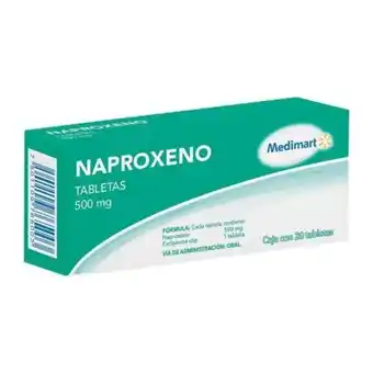 Naproxeno 500 mg con 20 tabletas