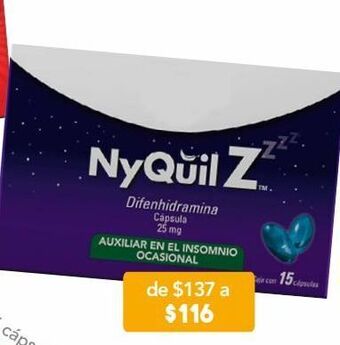 Farmacia San Pablo Nyquilz auxiliar en el insomnio oferta