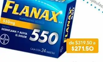 Farmacia San Pablo Flanax 550 24 tableta caja naproxeno sódico 550 mg oferta