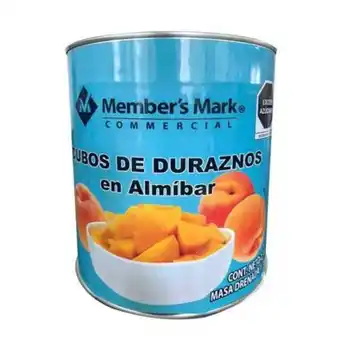 Sam's Club Duraznos en cubos member's mark en almíbar 3 kg oferta