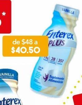 Farmacia San Pablo Enterex plus suplemento alimenticio sabor vainilla 237 ml oferta