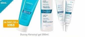 Farmacia San Pablo Ducray keracnyl gel limpiador cuidado para piel con tendencia acnéica 200 ml oferta