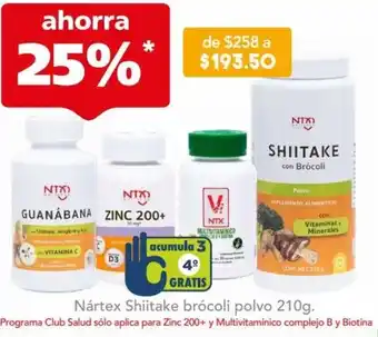 Nártex Shiitake Brócoli Polvo 210g