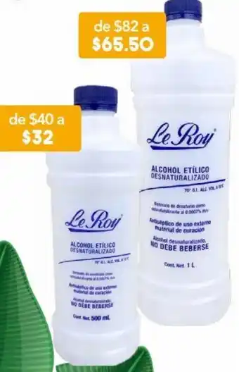 Farmacia San Pablo Le Roy Alcohol Desnaturalizado 70° 1lt o 500ml oferta