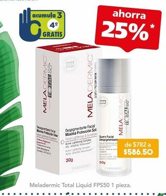 Farmacia San Pablo Meladermic total fps 50 crema facial despigmentante con protector solar oferta
