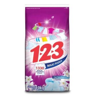 Sam's Club Detergente en polvo 1.2.3 con suavizante y jazmín 10 kg oferta