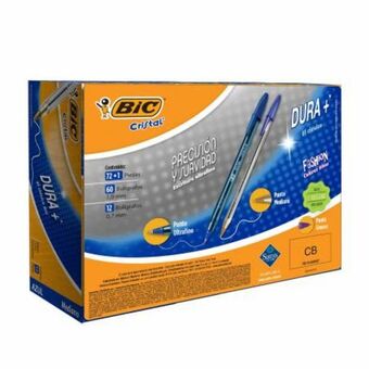 Sam's Club Bolígrafos bic cristal mediano + ultrafino azul 73 pzas oferta
