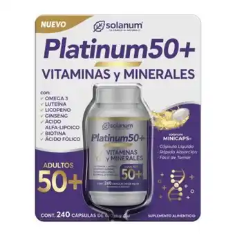 Sam's Club Multivitamínico solanum platinum 50+  con 240 cápsulas oferta
