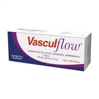 Vasculflow 250 mg /225 mg /25 mg 20 tabletas